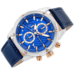 Giewont Chronograph Sapphire Men’s Watch / silver-blue