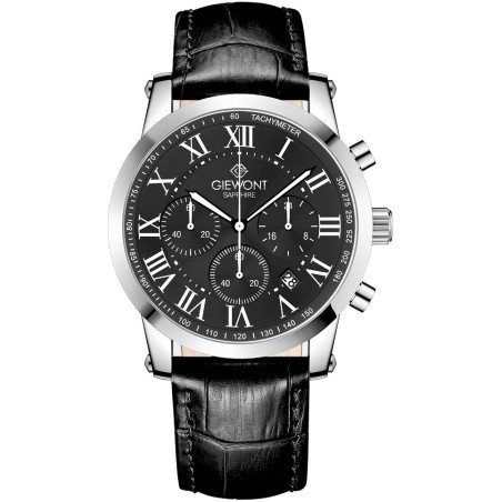 Giewont Chronograph Sapphire Men's Watch GW6260-A2 / silver-black
