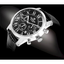 Giewont Chronograph Sapphire Men's Watch GW6260-A2 / silver-black
