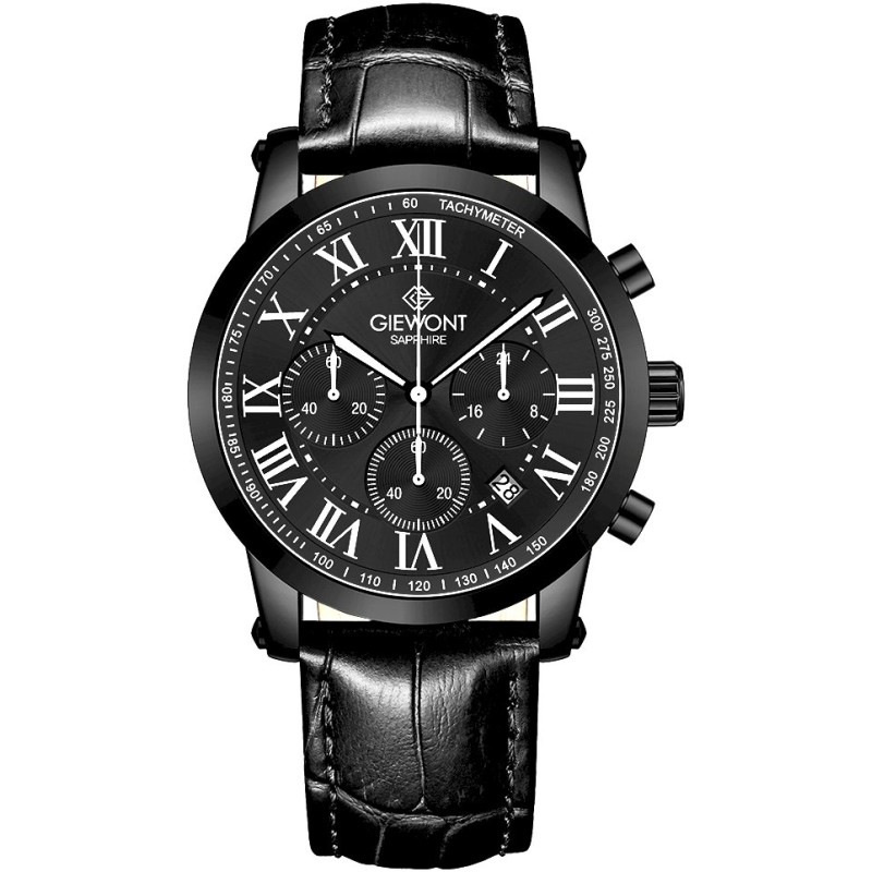Giewont Men's Watch Chronograph Sapphire / black