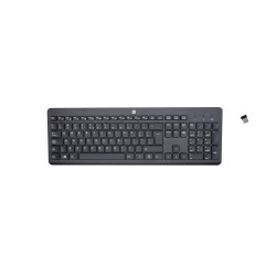 HP 230 Wireless Keyboard klaviatūra Universalus Radijo dažnio belaidė QWERTY Juoda