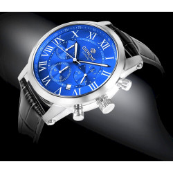 Giewont Chronograph Sapphire Men's Watch / silver/blue