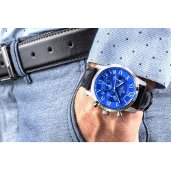 Giewont Chronograph Sapphire Men's Watch / silver/blue