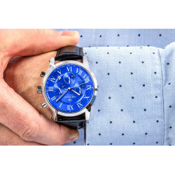 Giewont Chronograph Sapphire Men's Watch / silver/blue