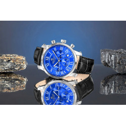 Giewont Chronograph Sapphire Men's Watch / silver/blue