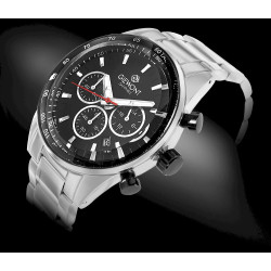 Giewont Chronograph Sapphire Men's Watch / silver/black