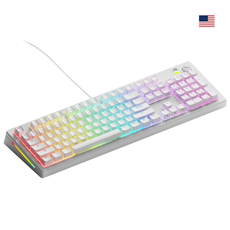 Glorious Gaming GMMK 3 100% Prebuilt klaviatūra Žaidimams USB QWERTY Anglų (JAV) Balta
