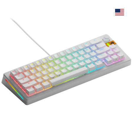 Glorious Gaming GMMK 3 HE 65% Prebuilt klaviatūra Žaidimams USB QWERTY Anglų (JAV) Balta