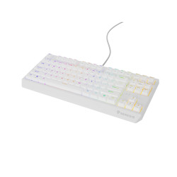 GENESIS Thor 230 TKL White Outemu Brown klaviatūra Žaidimams USB + RF Wireless + Bluetooth QWERTY Balta