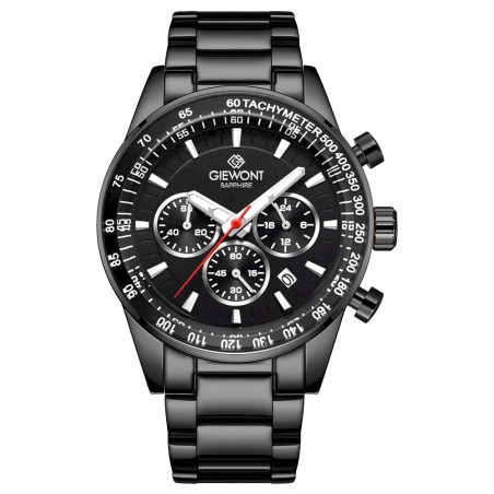 Giewont Men's Chronograph Sapphire Watch GW9140-B2 / black