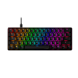 HyperX Alloy Origins 60 - Mechanical Gaming Keyboard - HX Red (US Layout) (HKBO1S-RB-US/G) klaviatūra Žaidimams USB Juoda