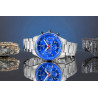 Giewont Men's Chronograph Sapphire Watch / silver/blue