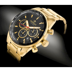 Giewont Chronograph Sapphire Men’s Watch / gold/black