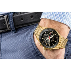 Giewont Chronograph Sapphire Men’s Watch / gold/black