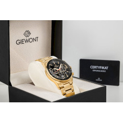 Giewont Chronograph Sapphire Men’s Watch / gold/black
