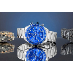 Giewont Men’s Watch Chronograph Sapphire / silver-blue