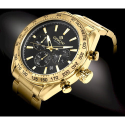 Giewont Men’s Chronograph Sapphire Watch / gold/black