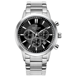 Giewont Men’s Chronograph Sapphire Watch GW8510-B1 / silver/black