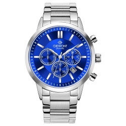 Giewont Chronograph Sapphire Men's Watch / silver-blue