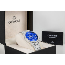 Giewont Chronograph Sapphire Men's Watch / silver-blue