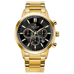 Giewont Chronograph Sapphire Men’s Watch / gold black