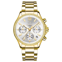 Giewont Sapphire Ladies Watch / gold/silver