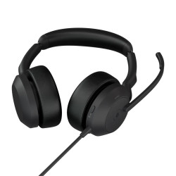 Jabra Evolve2 50 Laisvų rankų įranga Vielinis Su lankeliu Biuras / skambučių centras USB Type-C / USB Type-A Bluetooth Juoda