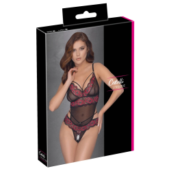 Cottelli Lingerie Floral Lace Bodysuit L/XL Adjustable Straps