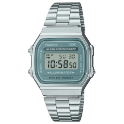 CASIO VINTAGE A168WA-3AYES Men's Watch / silver/green