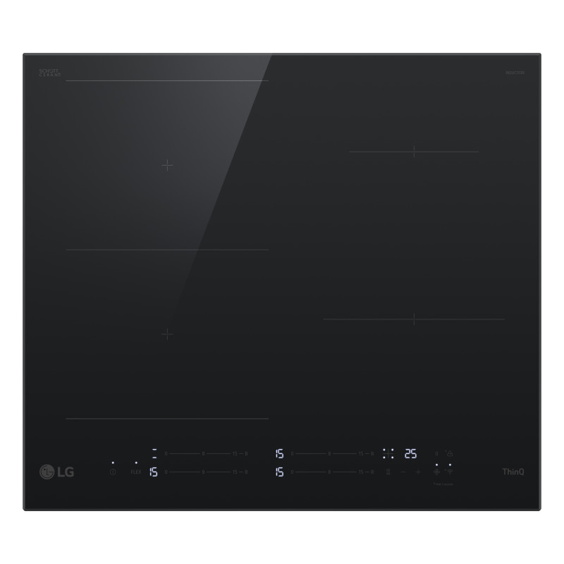LG CBIZ2435B Juoda Įmontuoti 59 cm Indukcinė viryklė, padalyta į sritis 4 zone(s)
