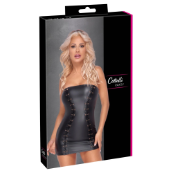 Cottelli Collection Tube Dress XL Black Matte with Rose Gold Details