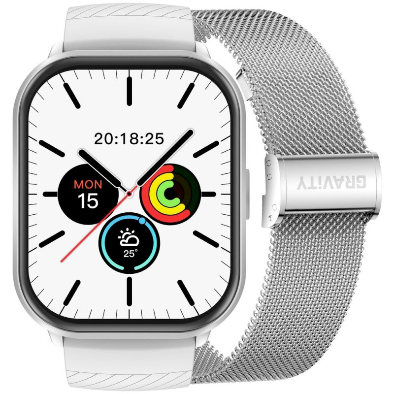 Smartwatch Gravity Strap + Bracelet GT43-2 / Silver