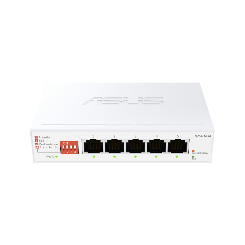 ASUS QG-U1050 Ne-valdomas 2.5G Ethernet (100/1000/2500) Balta