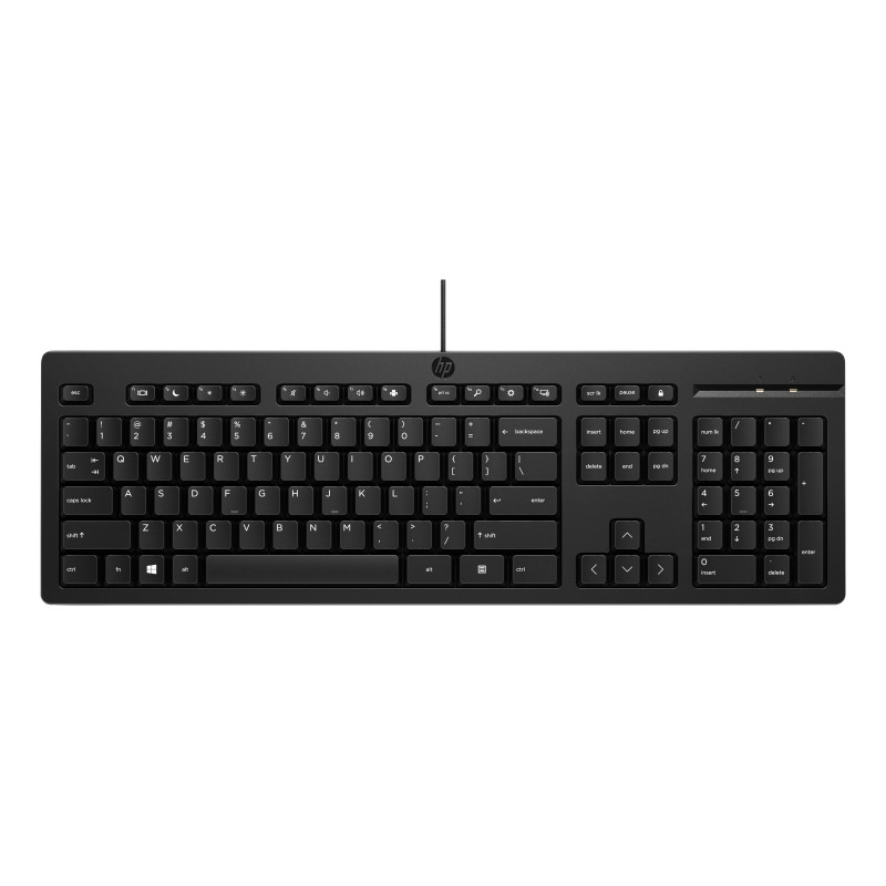 HP 125 G2 USB Wired Keyboard klaviatūra Biuras Juoda