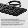 HP 125 G2 USB Wired keyboard Office Black