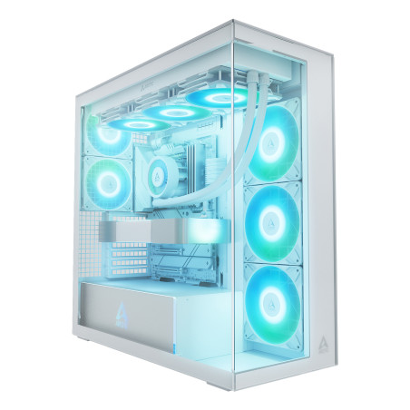 ARCTIC Xtender White (Clear Glass) Midi Tower
