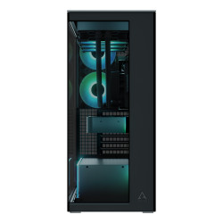 ARCTIC Xtender Black (Tinted Glass) „Midi Tower“ Juoda