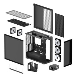 ARCTIC Xtender VG Black (Tinted Glass) Midi Tower