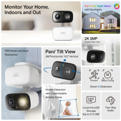 TP-Link Tapo C216 „Box“ IP apsaugos kamera Vidaus 2304 x 1296 pikseliai Lubos / siena / stalas
