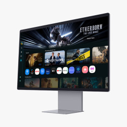 Samsung M90SF kompiuterio monitorius 81,3 cm (32") 3840 x 2160 pikseliai 4K Ultra HD OLED Sidabras