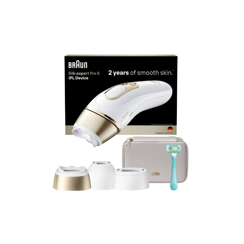 Braun Silk-expert Pro Silk expert Pro 5 Intense pulsed light (IPL) White, Gold