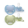 Philips AVENT SCF091/37 baby pacifier Ultra soft pacifier Orthodontic Silicone Blue, Green