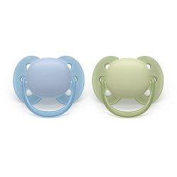Philips AVENT SCF091/37 baby pacifier Ultra soft pacifier Orthodontic Silicone Blue, Green