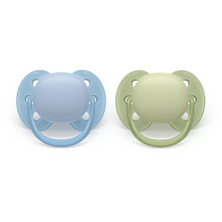 Philips AVENT SCF091/37 kūdikio žindukas Itin minkštas čiulptukas Ortodontinis Silikonas Mėlyna, Žalia