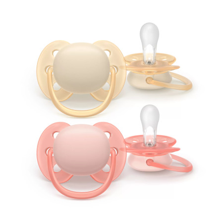 Philips AVENT SCF091/38 kūdikio žindukas Itin minkštas čiulptukas Ortodontinis Silikonas Rožinė, Geltona