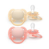Philips AVENT SCF091/38 baby pacifier Ultra soft pacifier Orthodontic Silicone Pink, Yellow