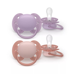 Philips AVENT SCF091/43 baby pacifier Ultra soft pacifier Orthodontic Silicone Lilac, Red