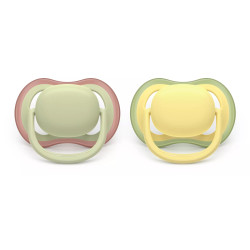 Philips AVENT SCF349/50 baby pacifier Classic baby pacifier Orthodontic Silicone Green, Yellow
