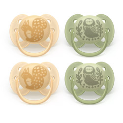 Philips AVENT SCF091/52 baby pacifier Ultra soft pacifier Orthodontic Silicone Green, Yellow