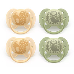 Philips AVENT SCF091/52 baby pacifier Ultra soft pacifier Orthodontic Silicone Green, Yellow